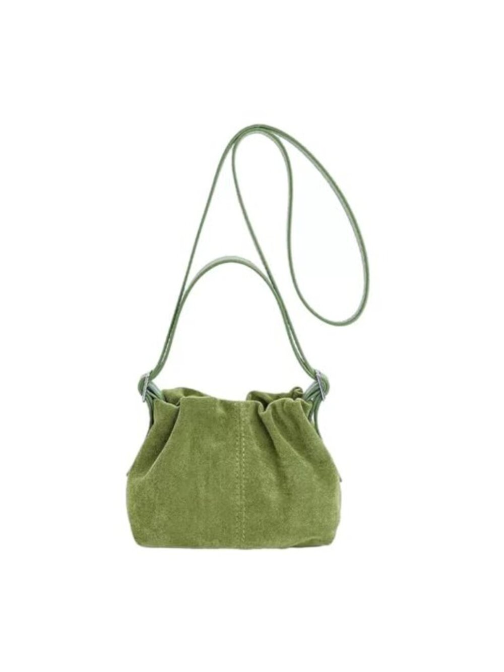Faux Suede Crossbody Bucket Bag 3-in-1 Convertible Shoulder Tote Purse